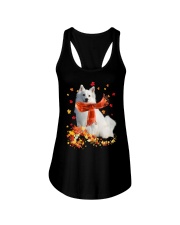 Autumn Leaves Scraf - American Eskimo Ladies Flowy Tank tile