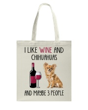 Three People - Long-haired Tan Chihuahua Tote Bag tile