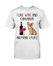 Three People - Long-haired Tan Chihuahua Classic T-Shirt front
