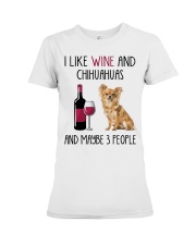 Three People - Long-haired Tan Chihuahua Premium Fit Ladies Tee tile