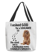 Canine Soulmate - Cavalier King Charles Spaniel 4 All-Over Tote tile