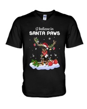Santa Reindeer - Australian Kelpie V-Neck T-Shirt tile