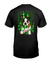 Lucky Flag - BRINDLE Boston Terrier Classic T-Shirt back