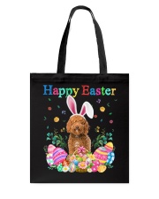 Happy Easter - RED Labradoodle Tote Bag tile