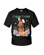 Happy Easter - RED Labradoodle Youth T-Shirt tile