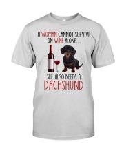 She Also Needs - Dachshund Premium Fit Mens Tee tile