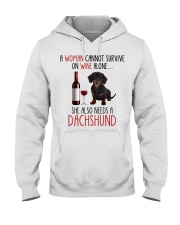 She Also Needs - Dachshund Hooded Sweatshirt tile