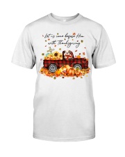 Thanksgiving - old english bulldog 1 Classic T-Shirt front