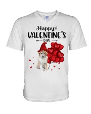 Gnome Hat - Great Pyrenees 1 V-Neck T-Shirt tile