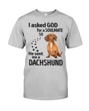 Canine Soulmate - RED Dachshund Classic T-Shirt front