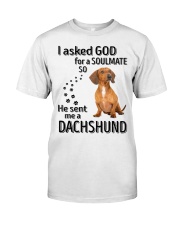 Canine Soulmate - RED Dachshund Premium Fit Mens Tee tile