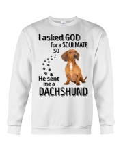 Canine Soulmate - RED Dachshund Crewneck Sweatshirt tile