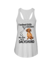 Canine Soulmate - RED Dachshund Ladies Flowy Tank tile