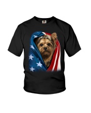 American flag - Yorkshire Terrier Youth T-Shirt tile