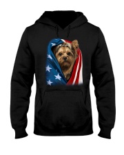 American flag - Yorkshire Terrier Hooded Sweatshirt tile