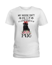 Messy - BLACK Pug 1 Ladies T-Shirt tile