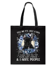 Hate People - French Bulldog Tote Bag tile