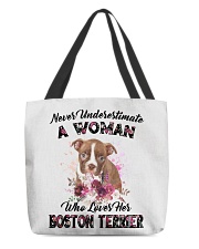 Love Her - RED Boston Terrier All-Over Tote tile