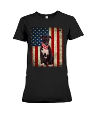 American Staffordshire Terrier - American Flag Premium Fit Ladies Tee tile