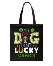 Lucky Charm - CHOCOLATE Goldendoodle Tote Bag tile
