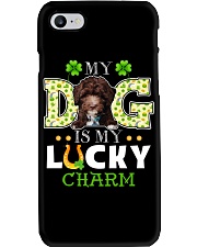 Lucky Charm - CHOCOLATE Goldendoodle Phone Case tile