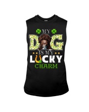 Lucky Charm - CHOCOLATE Goldendoodle Sleeveless Tee tile