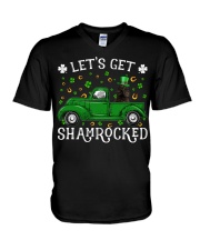 Shamrocked - BLACK American Cocker Spaniel V-Neck T-Shirt tile