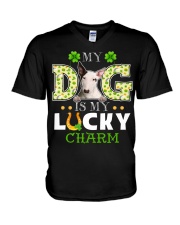 Lucky Charm - Bull Terrier 2 V-Neck T-Shirt tile