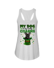 Lucky Charm - BLACK French Bulldog Ladies Flowy Tank tile