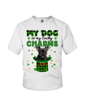 Lucky Charm - BLACK French Bulldog Youth T-Shirt tile