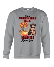 Pumpkin Girl - CHOCOLATE Havanese Crewneck Sweatshirt tile