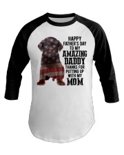 Father Day - CHOCOLATE labs Baseball Tee tile