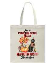 Pumpkin Girl - Neapolitan Mastiff Tote Bag tile