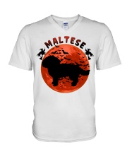 Blood Moon - Maltese V-Neck T-Shirt tile