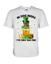 Dog Beers - Yorkipoo V-Neck T-Shirt tile