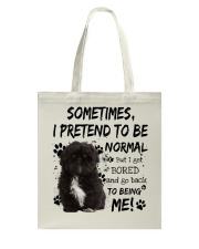Sometimes - BLACK Shih Tzu Tote Bag tile