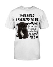 Sometimes - BLACK Shih Tzu Classic T-Shirt front
