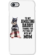 Amazing Daddy - Miniature Schnauzer Phone Case tile