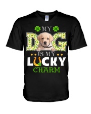 Lucky Charm - Goldador V-Neck T-Shirt tile