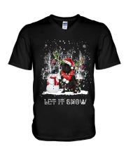 Xmas Reindeer - Pug 1 V-Neck T-Shirt tile