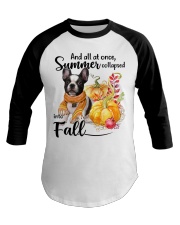 Into Fall - French Bulldog 2 Baseball Tee tile