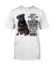 Daddy Black Pug Classic T-Shirt tile