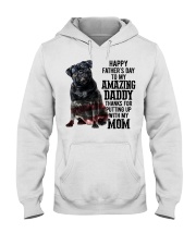 Daddy Black Pug Hooded Sweatshirt tile
