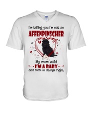 Dog Baby - Affenpinscher V-Neck T-Shirt tile