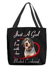 Love Her - Bluetick Coonhound All-Over Tote tile