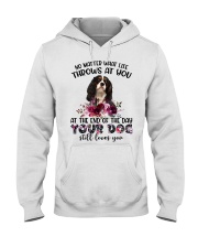 At The End - Cavalier King Charles Spaniel 3 Hooded Sweatshirt tile