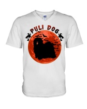 Blood Moon - Puli Dog V-Neck T-Shirt tile