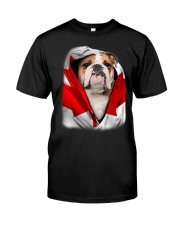 Canada Flag - English Bulldog 1 Classic T-Shirt front