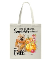 Into Fall - CREAM Keeshond Tote Bag tile