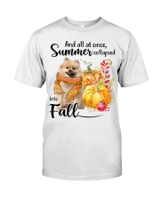 Into Fall - CREAM Keeshond Classic T-Shirt front